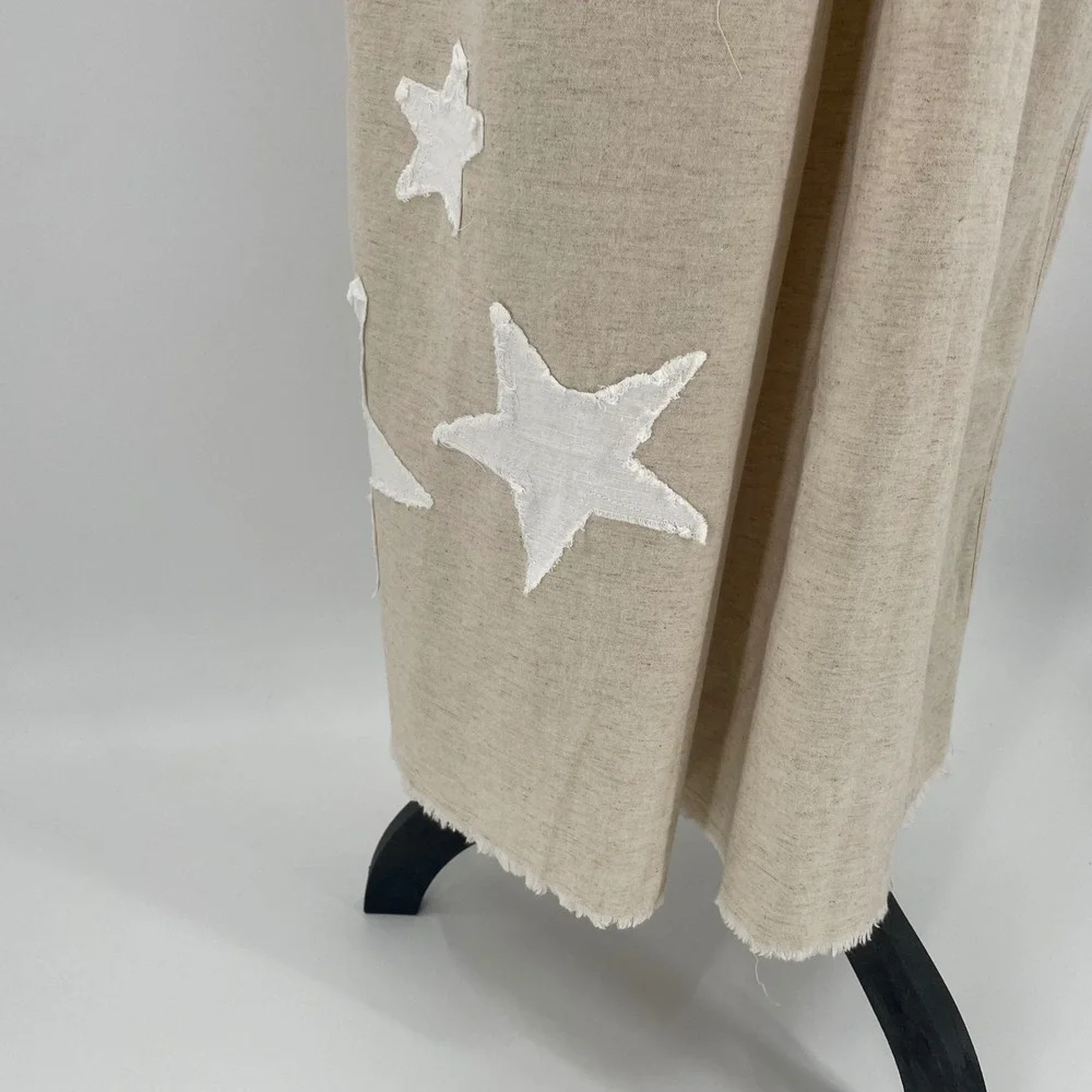 Wide Leg Star-Print Pantsuit in Light Beige - Picture 5 of 16